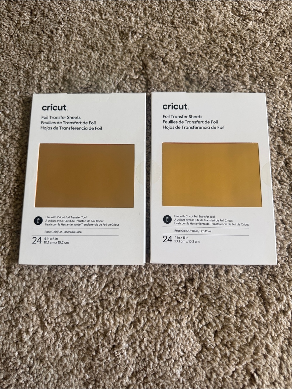 Cricut Foil Transfer Sheets - Rose Gold Tone (2-Packs)